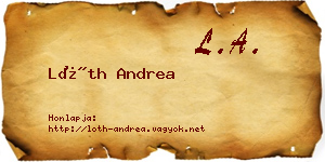 Lóth Andrea névjegykártya