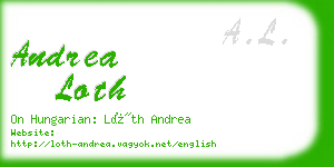 andrea loth business card